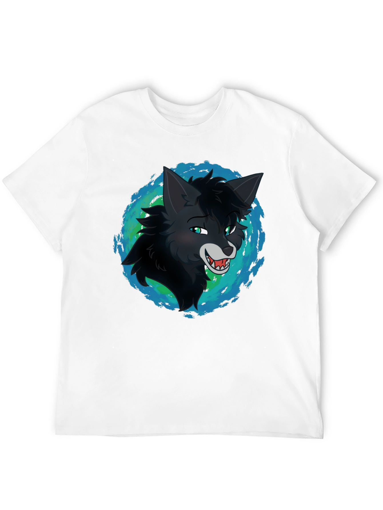 Wolf Graphic Print Black T-Shirt
