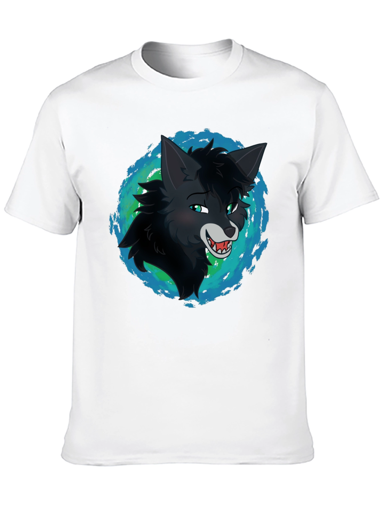 Wolf Graphic Print Black T-Shirt