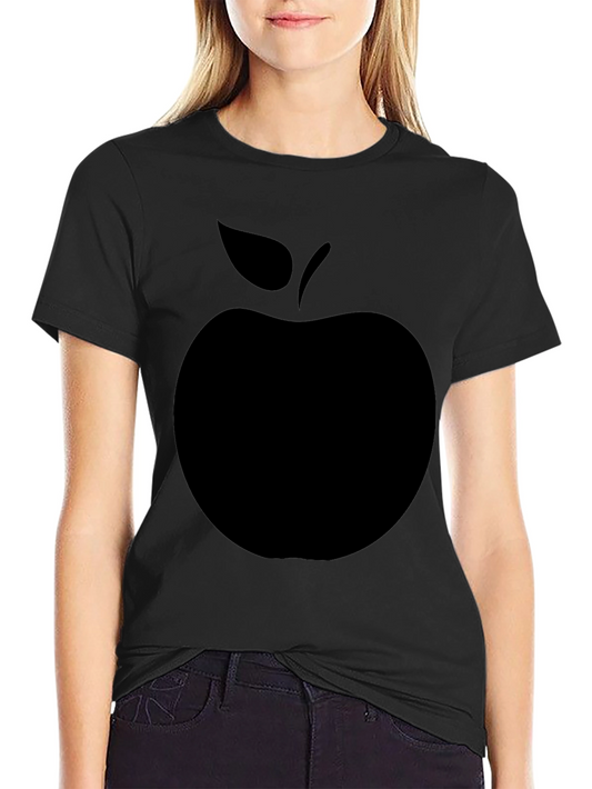 Mens Black Apple Graphic T-Shirt