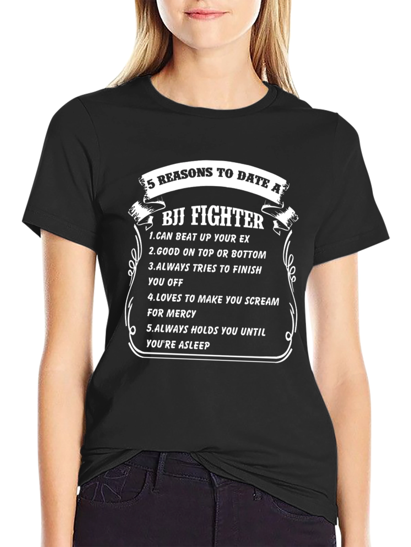 Funny BJJ Fighter Reasons to Date Graphic T-Shirt