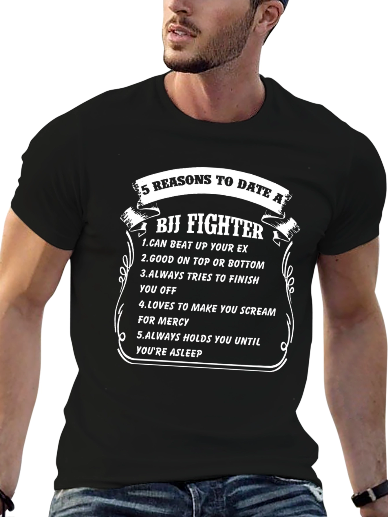 Funny BJJ Fighter Reasons to Date Graphic T-Shirt