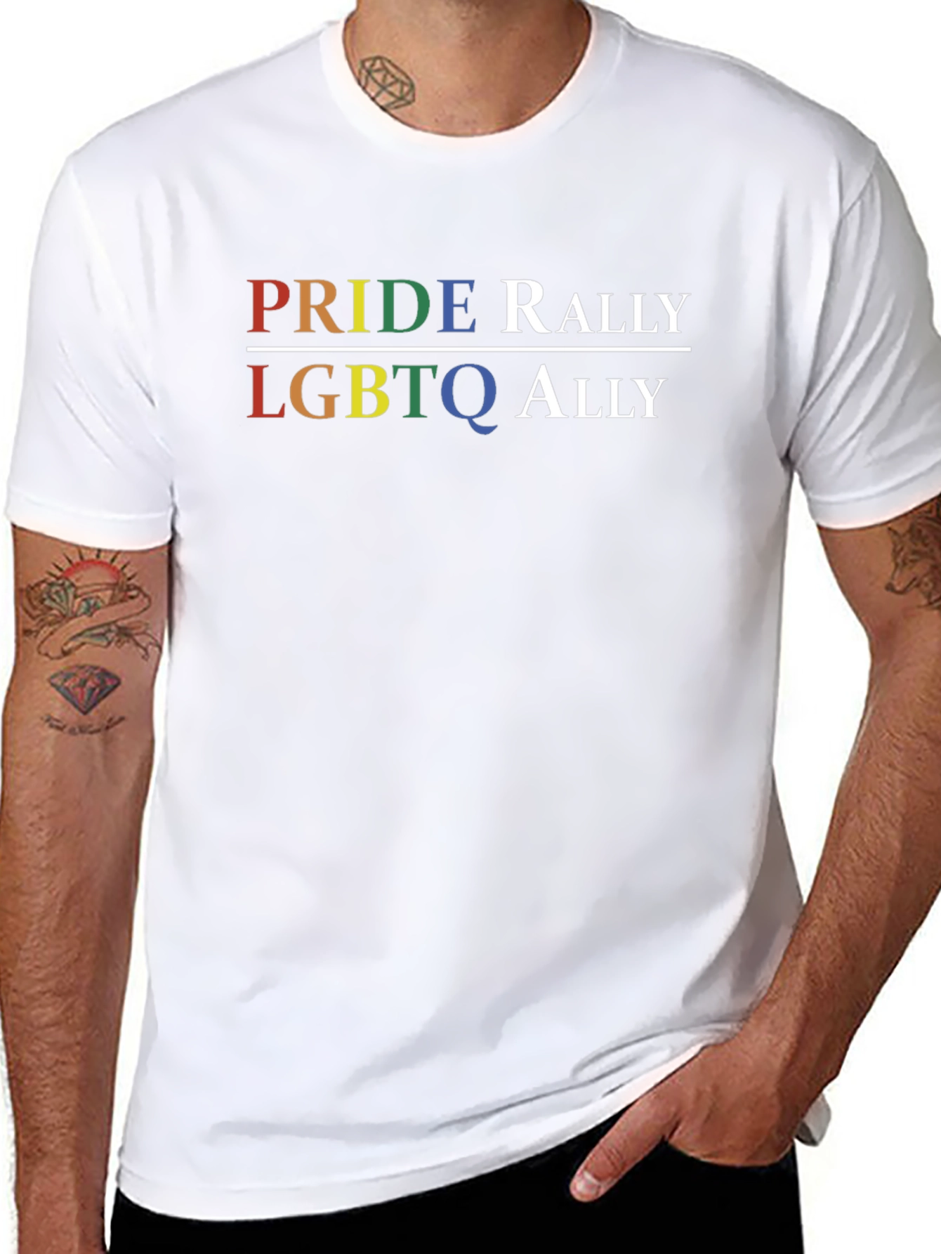 Pride Rally LGBTQ Ally Graphic Tee
