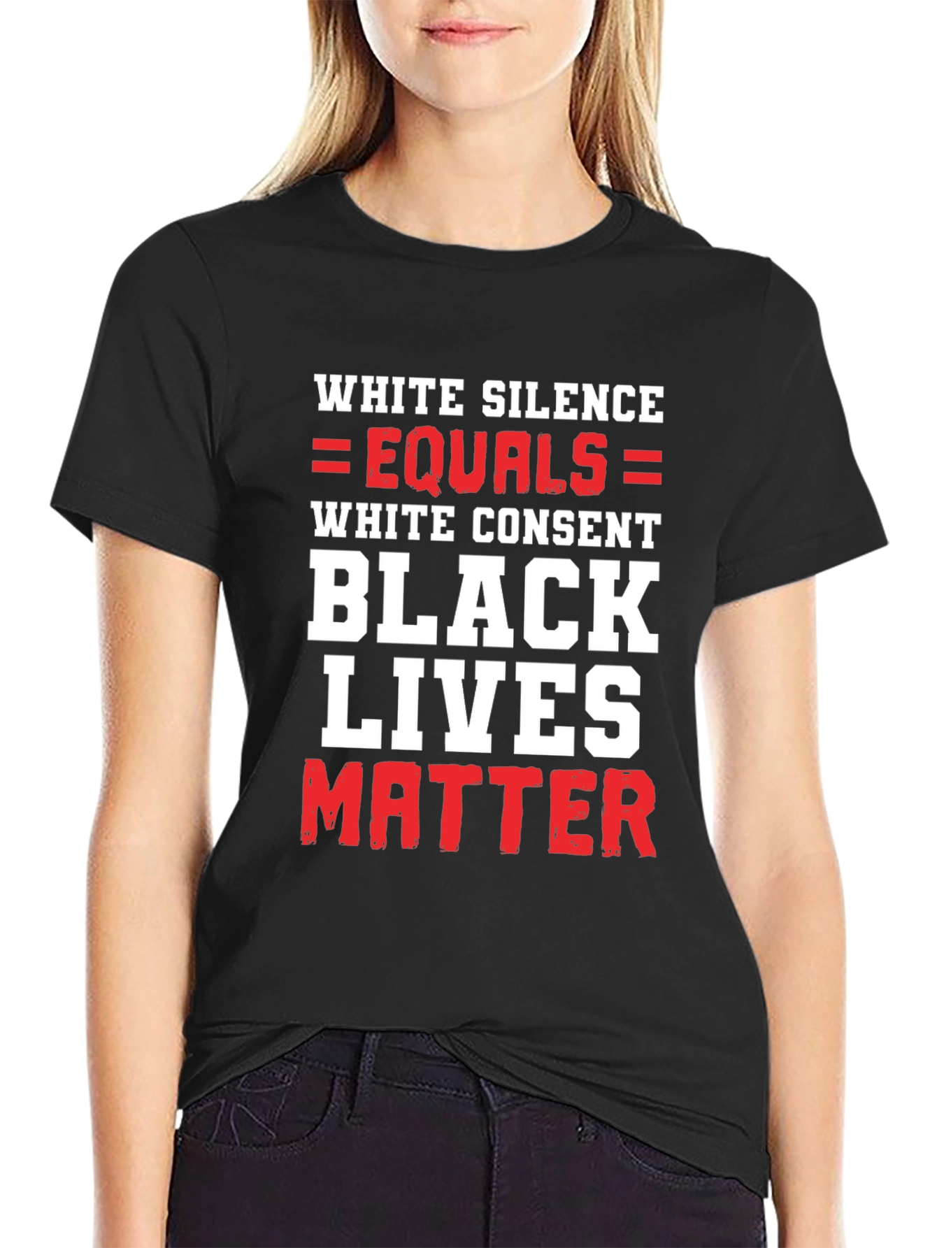 BLM Graphic Tee - White Silence Equals White Consent
