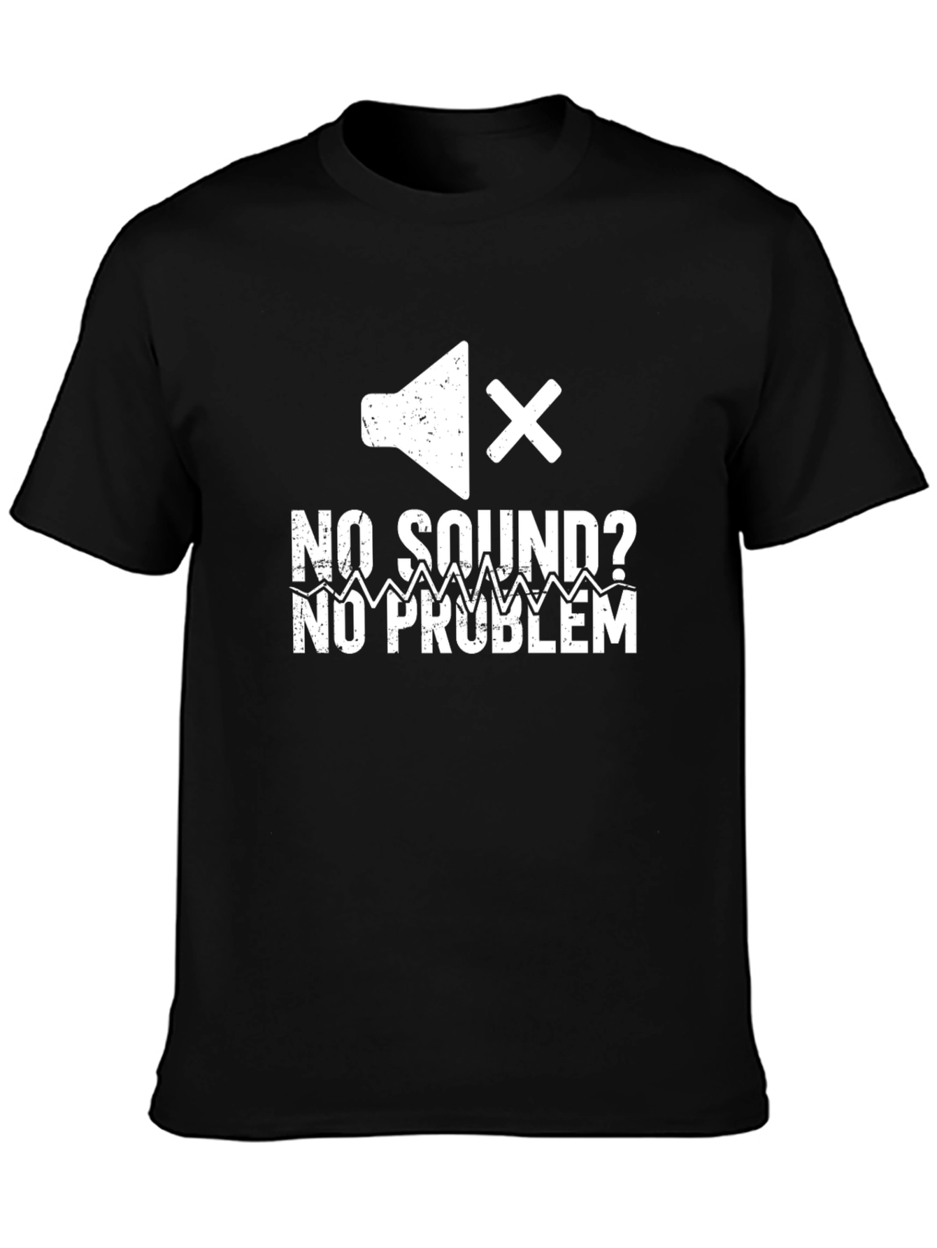 No Sound? No Problem Black T-Shirt
