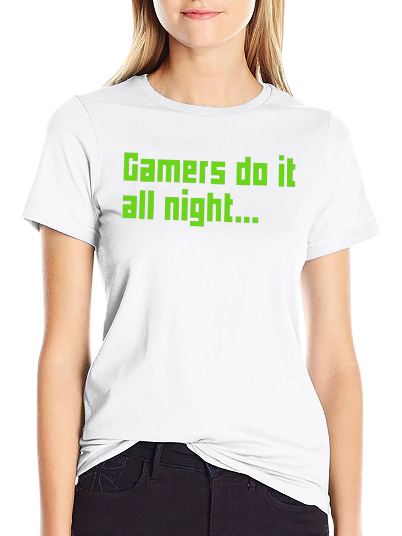 Gamers Do It All Night - Black T-Shirt
