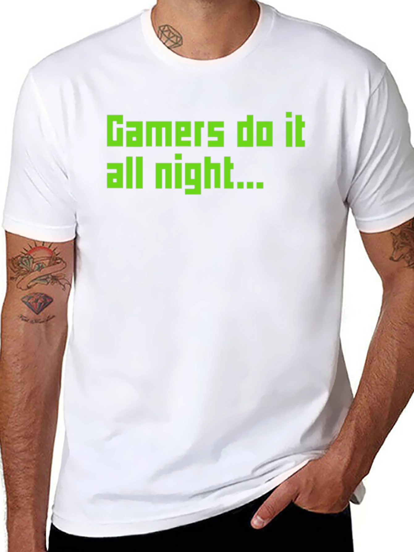 Gamers Do It All Night - Black T-Shirt