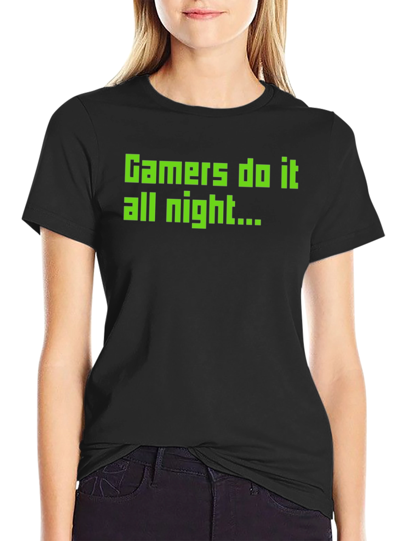 Gamers Do It All Night - Black T-Shirt