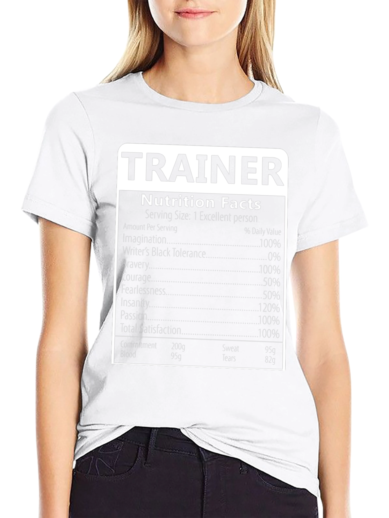 Trainer Nutrition Facts Graphic Tee