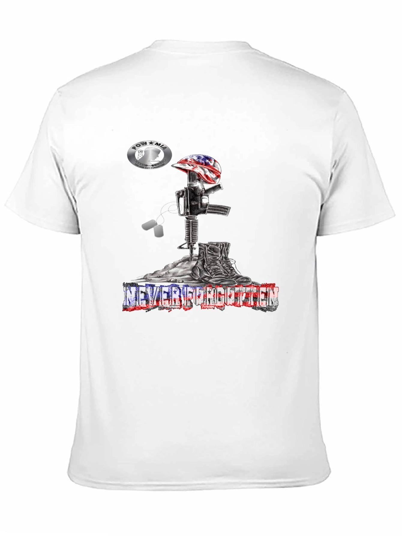 Never Forgotten American Flag Memorial T-Shirt