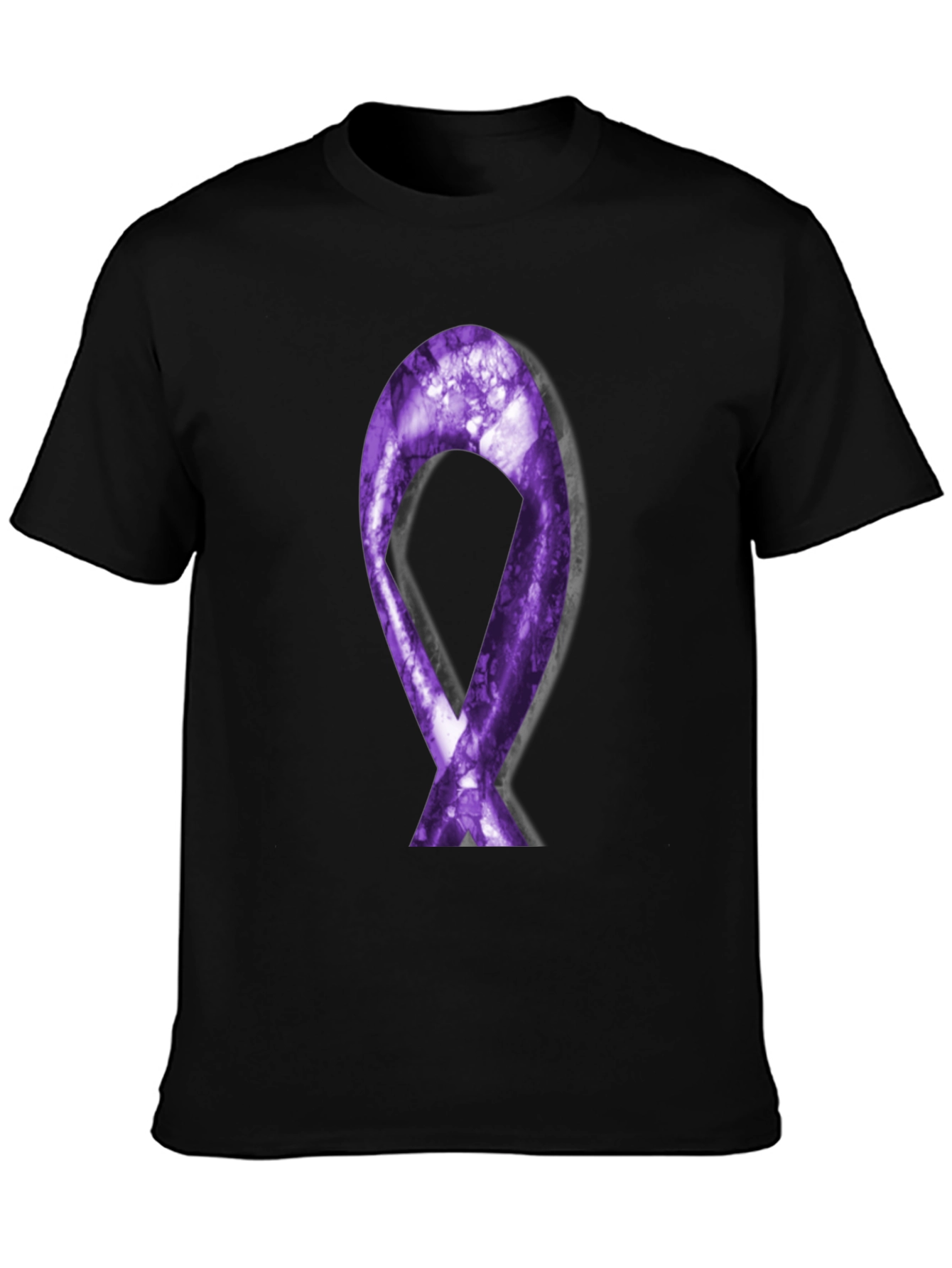 Purple Ribbon Graphic Tee - Support Cause