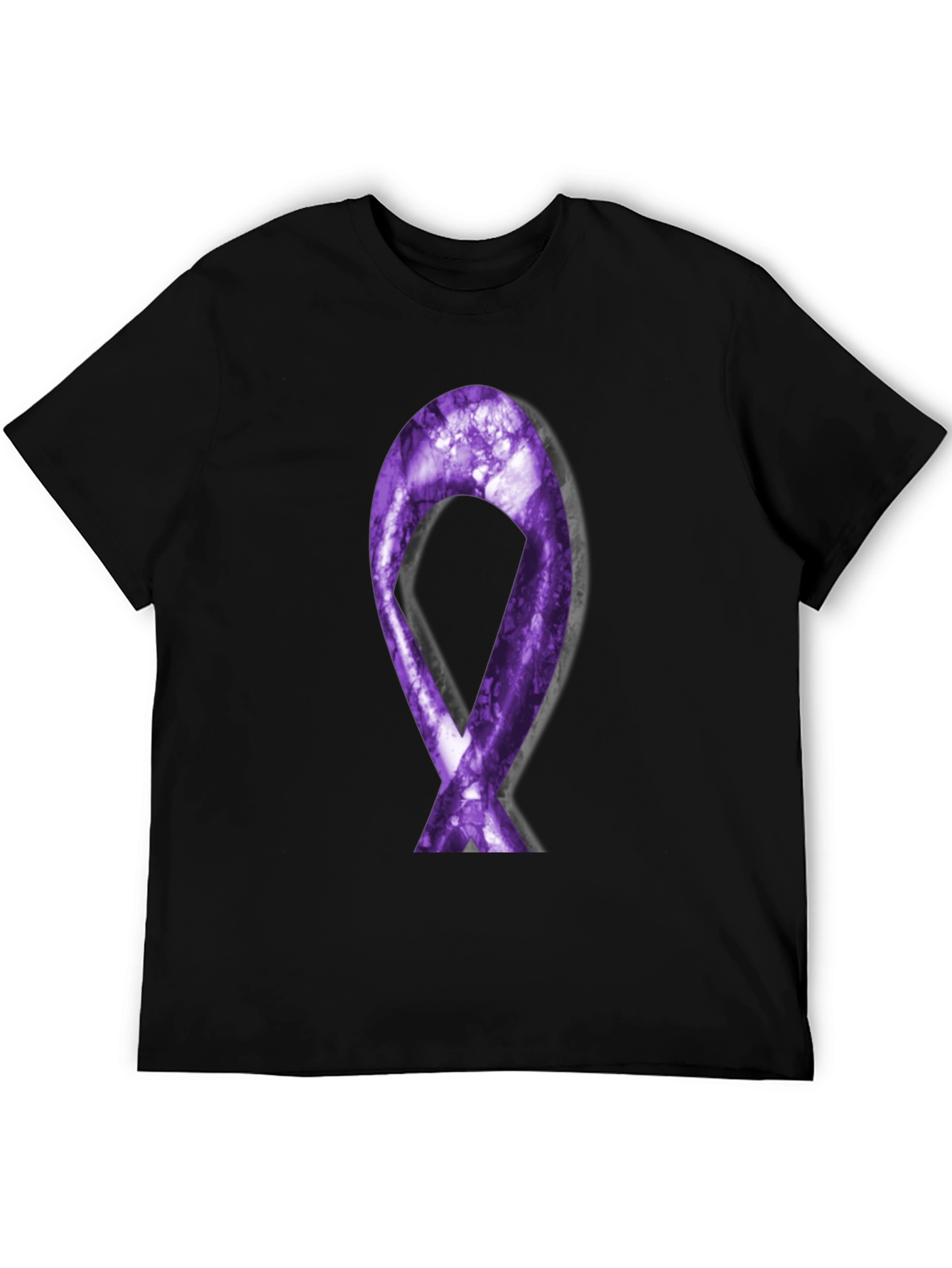 Purple Ribbon Graphic Tee - Support Cause