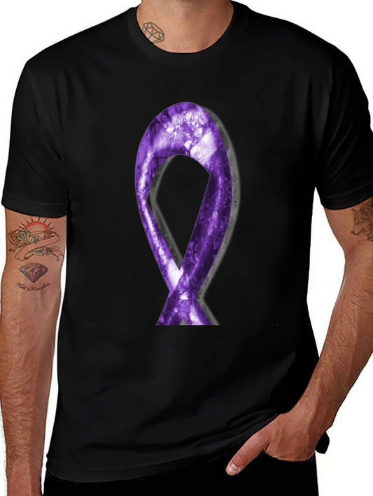 Purple Ribbon Graphic Tee - Support Cause