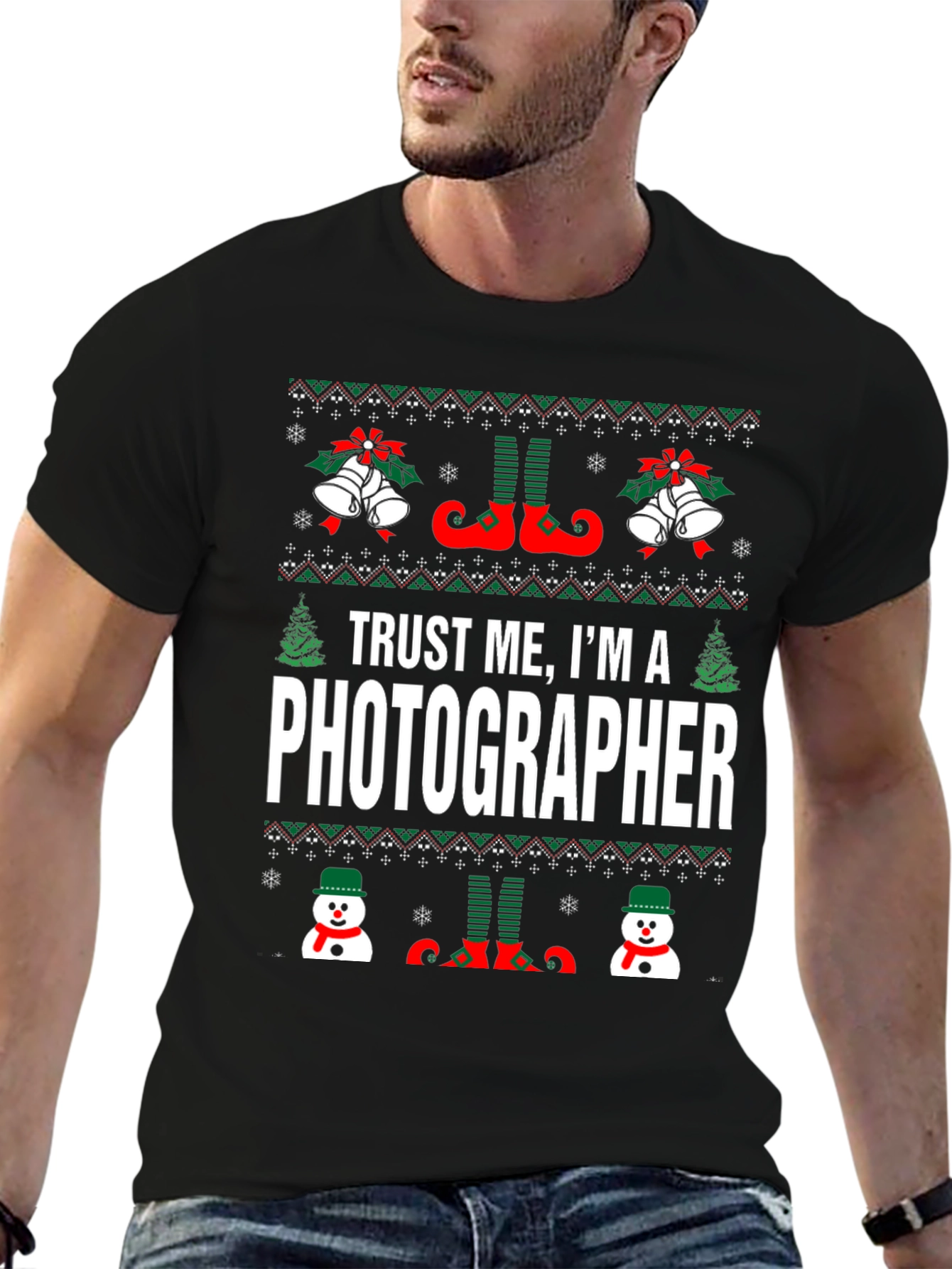 Trust Me Im A Photographer Ugly Christmas T-Shirt