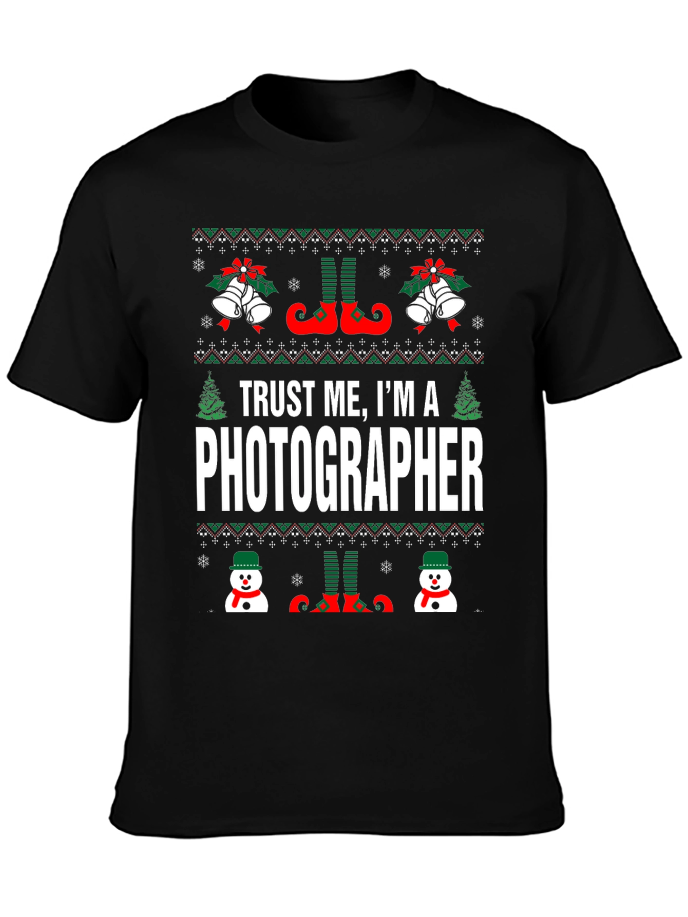Trust Me Im A Photographer Ugly Christmas T-Shirt