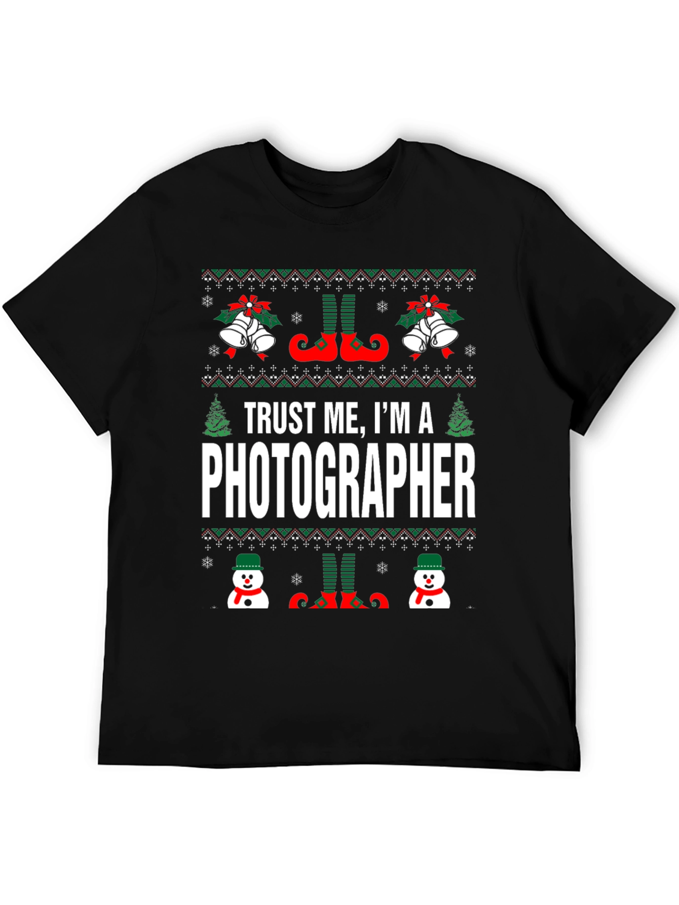 Trust Me Im A Photographer Ugly Christmas T-Shirt