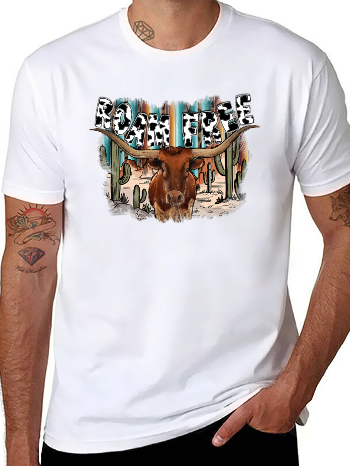 Roam Free Longhorn Graphic Tee