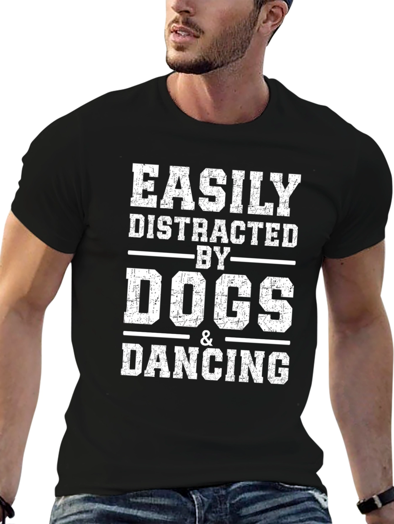 Easily Distracted By Dogs & Dancing Graphic T-Shirt