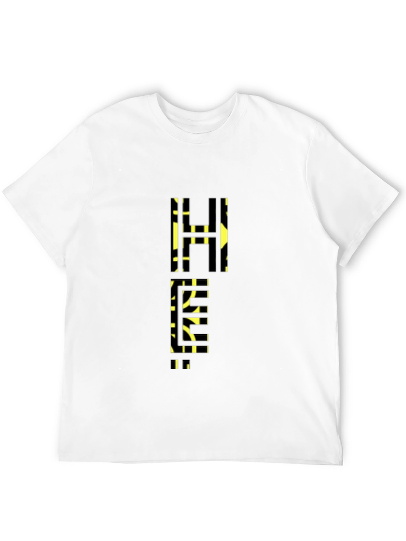 Abstract Geometric Pattern Black T-Shirt