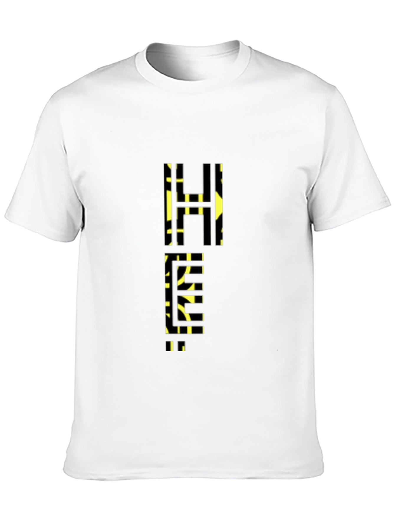 Abstract Geometric Pattern Black T-Shirt