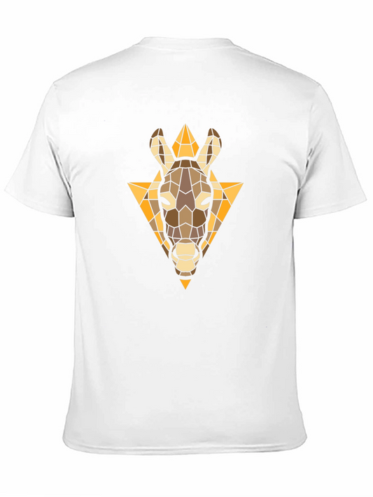 Geometric Donkey Graphic T-Shirt - Modern Casual Wear