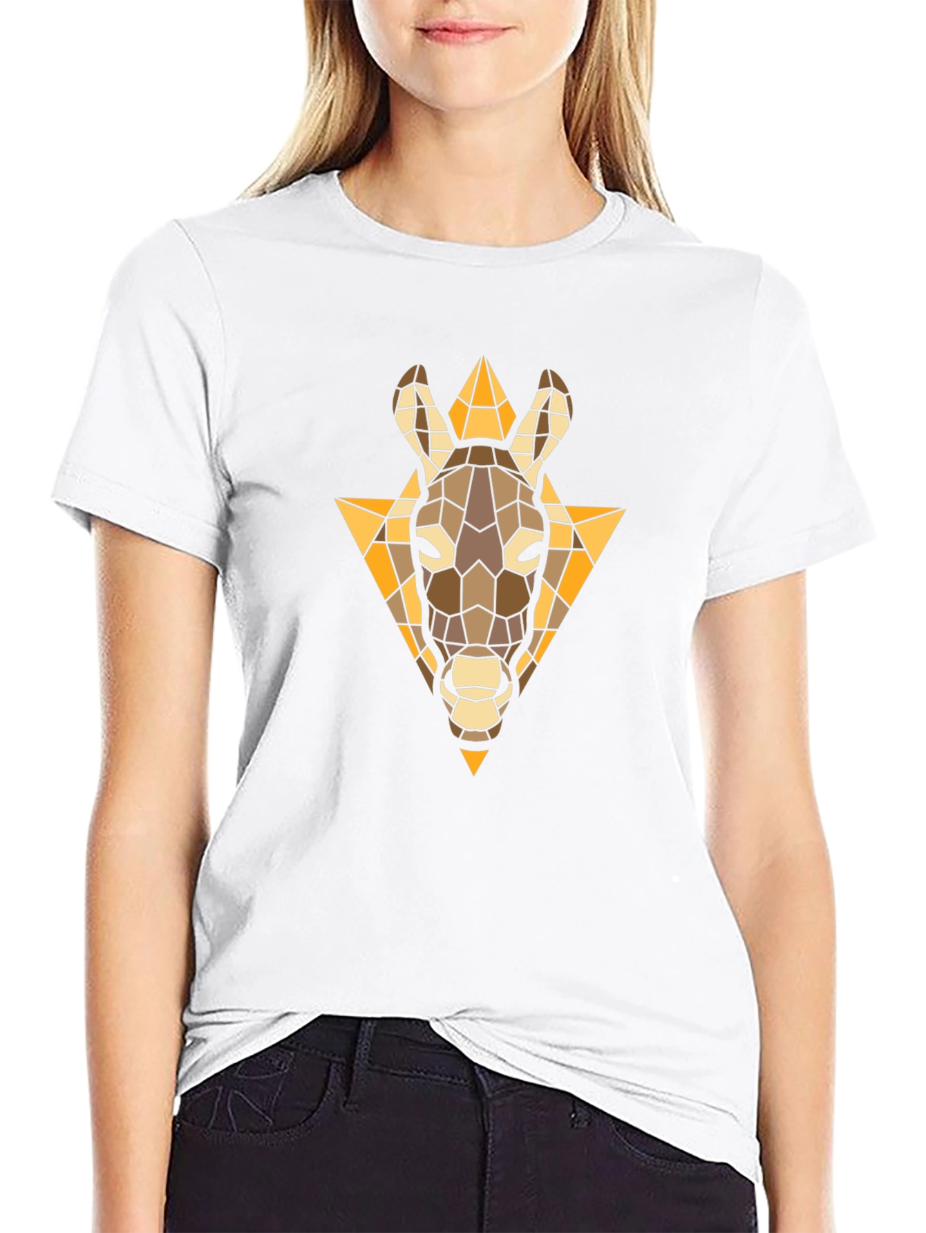Geometric Donkey Graphic T-Shirt - Modern Casual Wear