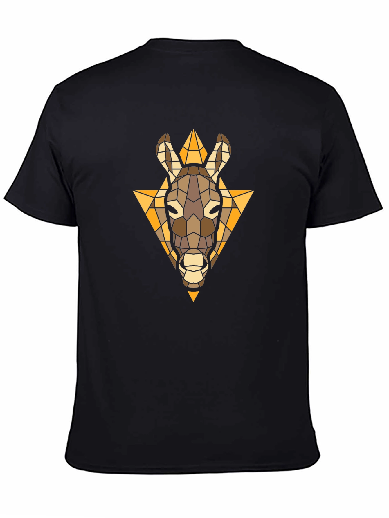 Geometric Donkey Graphic T-Shirt - Modern Casual Wear