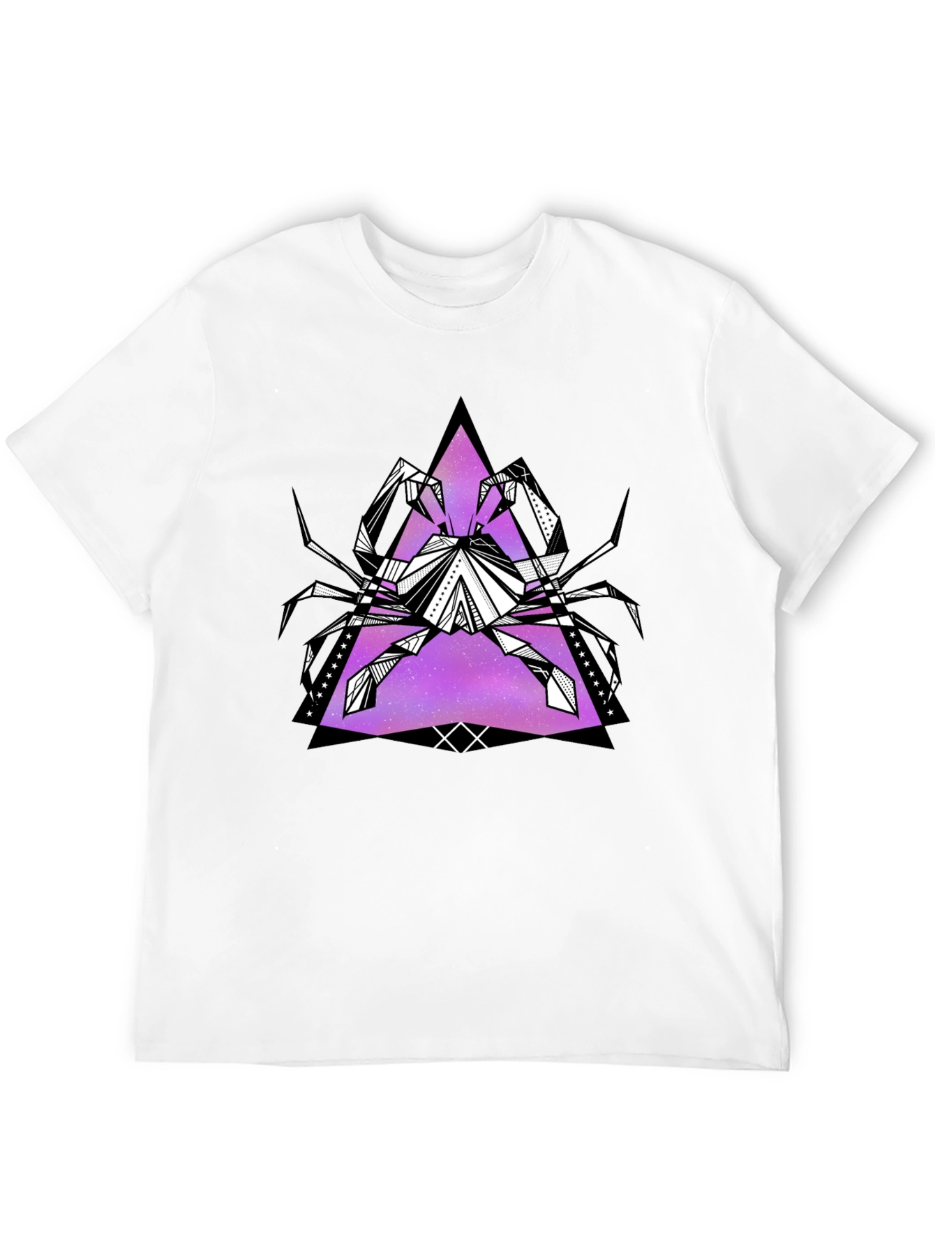 Geometric Crab Graphic Tee - Black