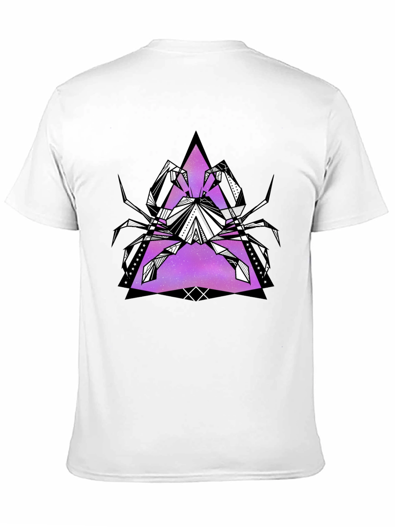 Geometric Crab Graphic Tee - Black