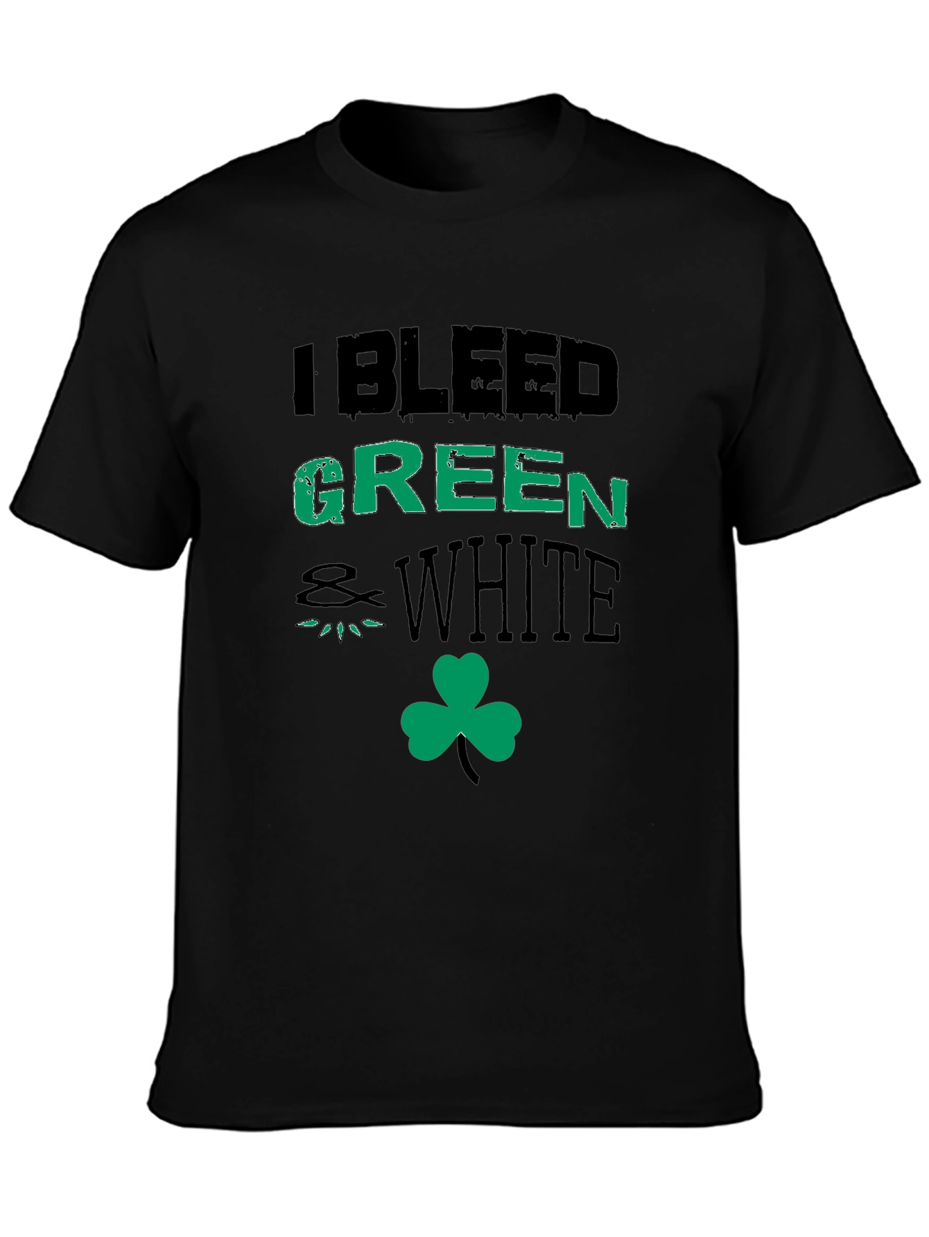 I Bleed Green and White St. Patricks Day T-Shirt
