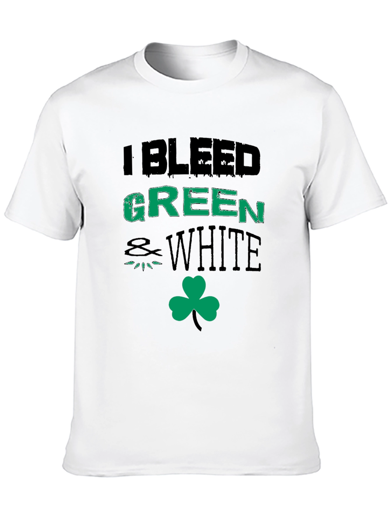 I Bleed Green and White St. Patricks Day T-Shirt