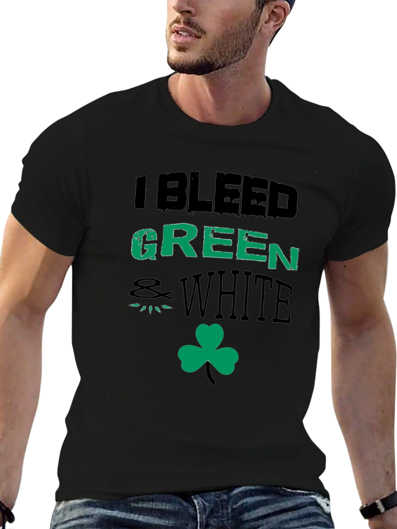 I Bleed Green and White St. Patricks Day T-Shirt