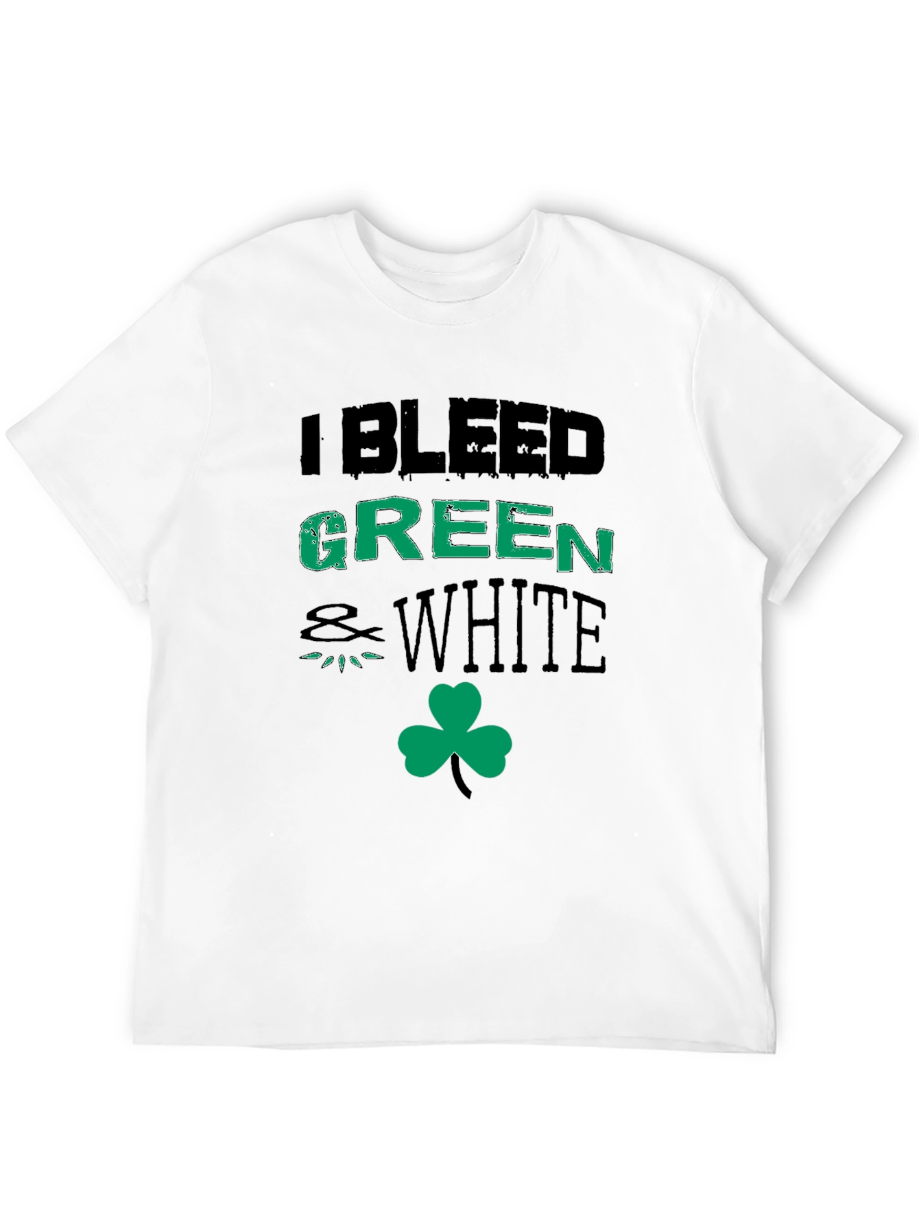 I Bleed Green and White St. Patricks Day T-Shirt