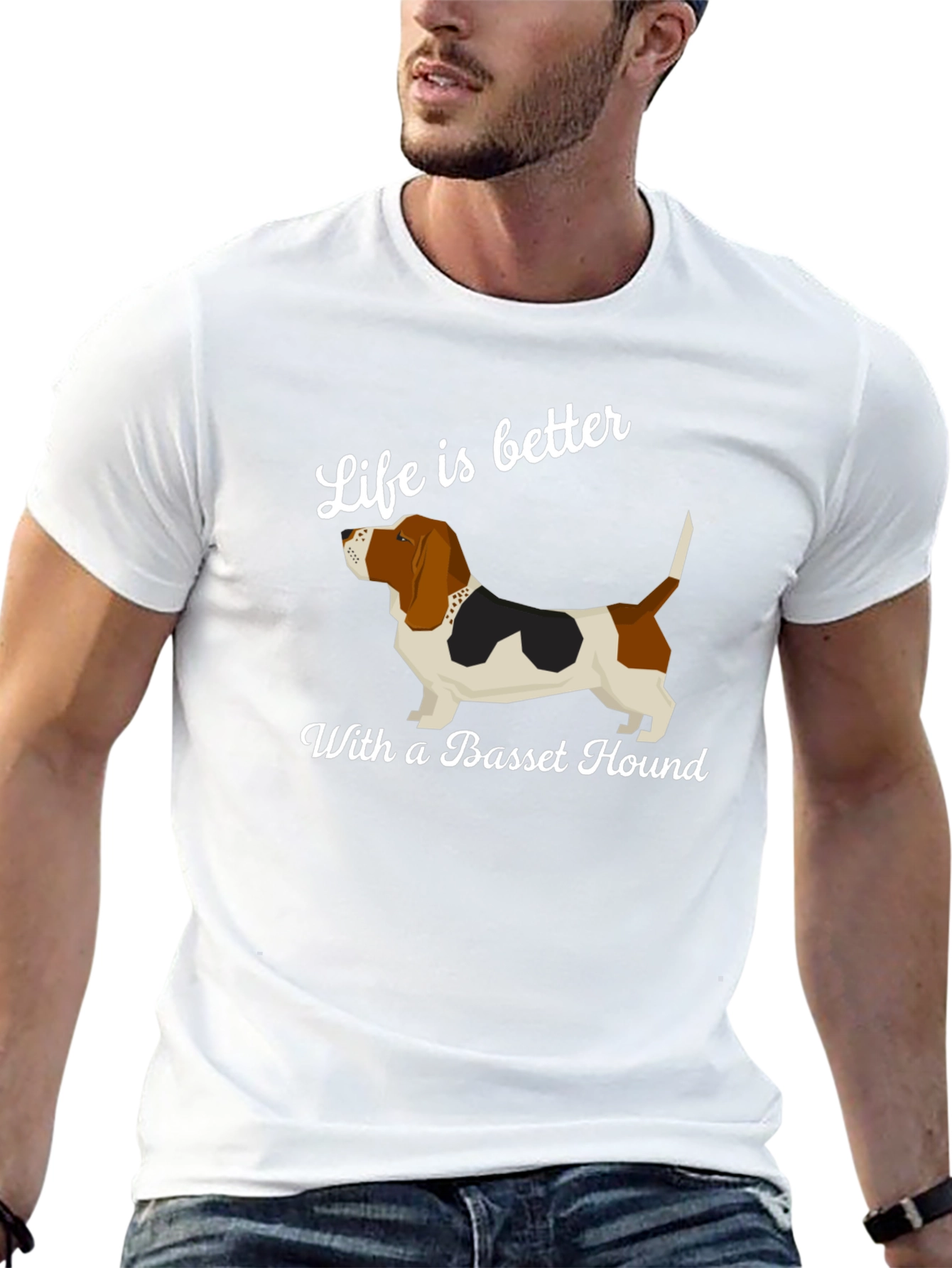 Basset Hound T-Shirt - Life is Better