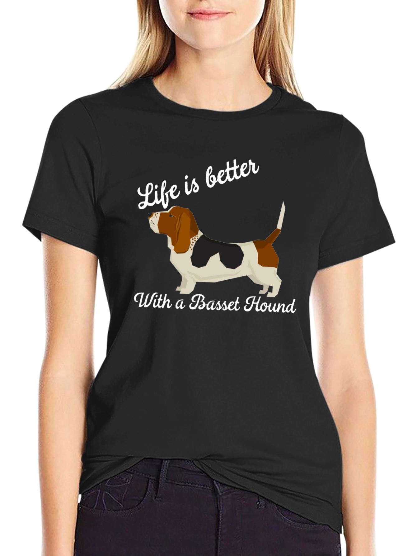 Basset Hound T-Shirt - Life is Better