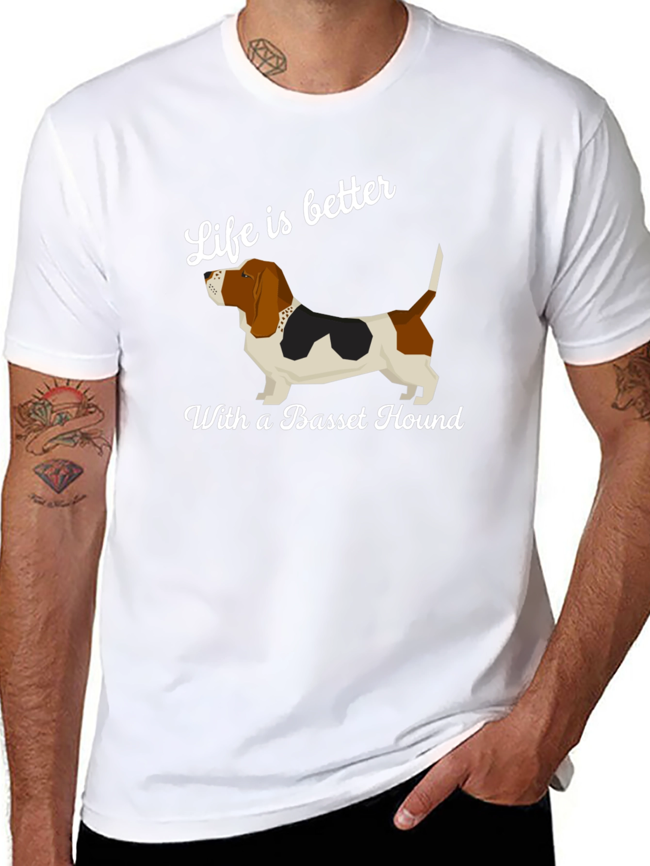 Basset Hound T-Shirt - Life is Better