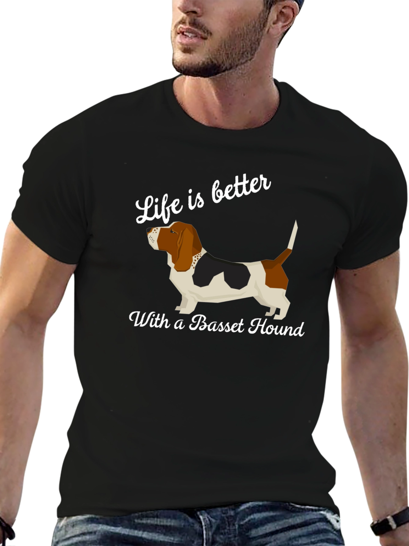 Basset Hound T-Shirt - Life is Better