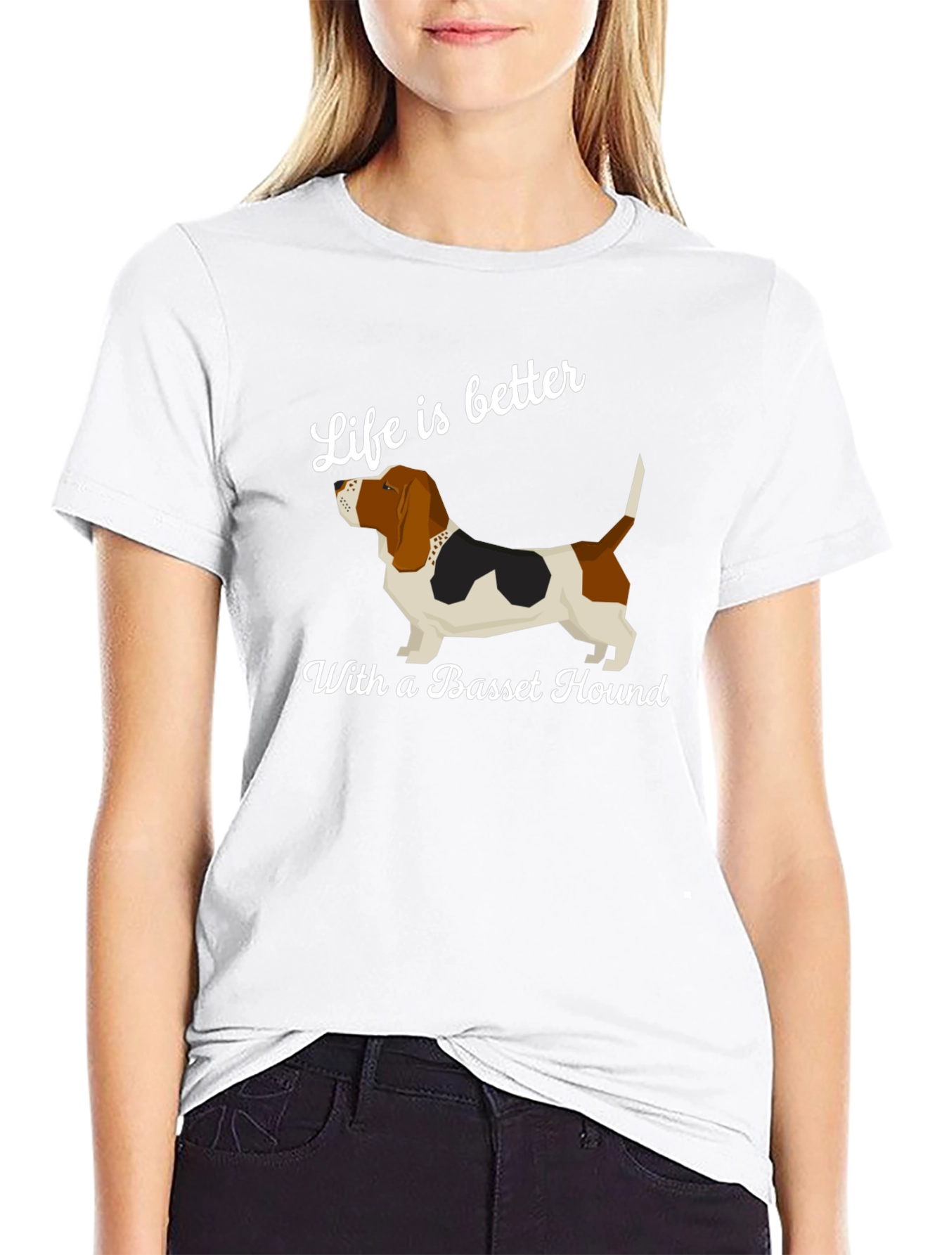 Basset Hound T-Shirt - Life is Better