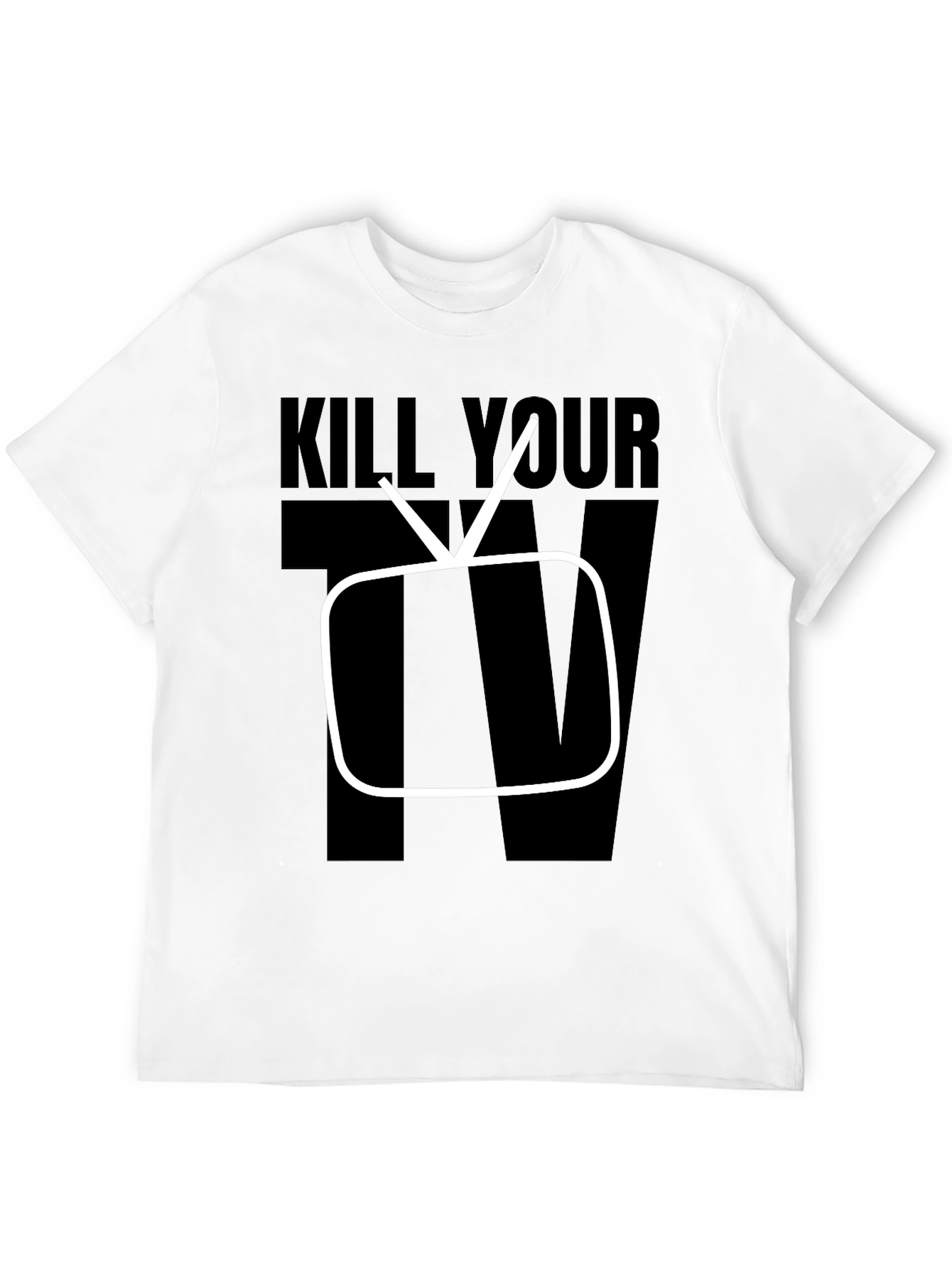 Kill Your TV Graphic Tee - Black Cotton T-Shirt
