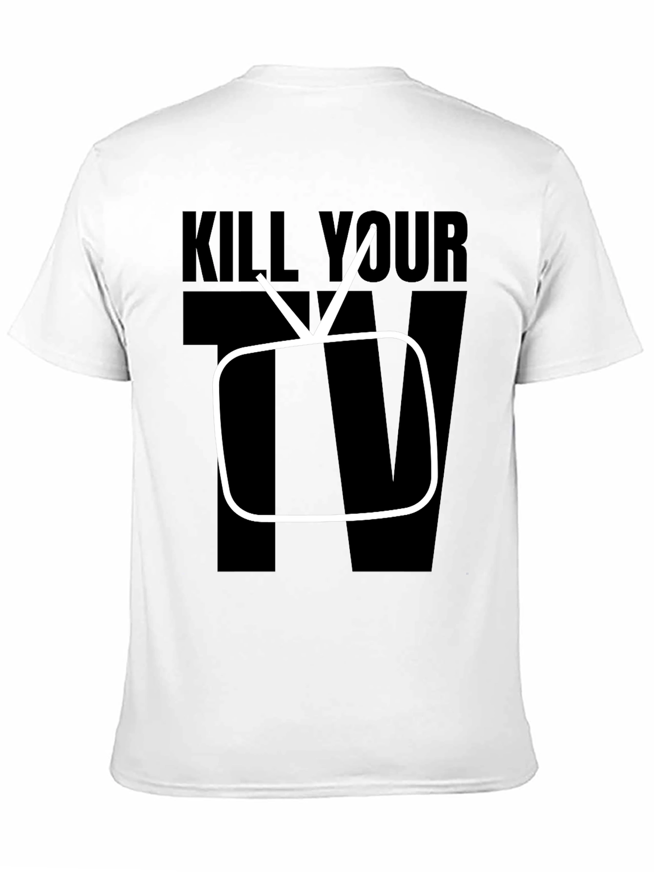 Kill Your TV Graphic Tee - Black Cotton T-Shirt