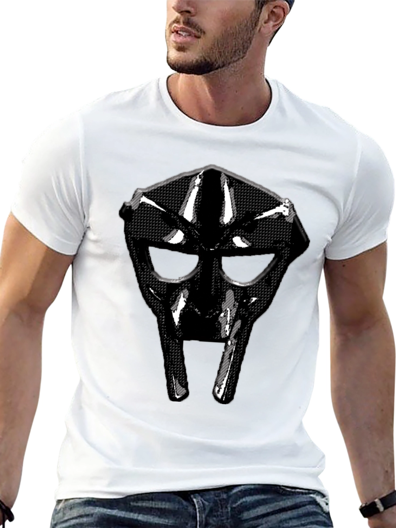 MF DOOM Mask Graphic Black T-Shirt Hip Hop Tee
