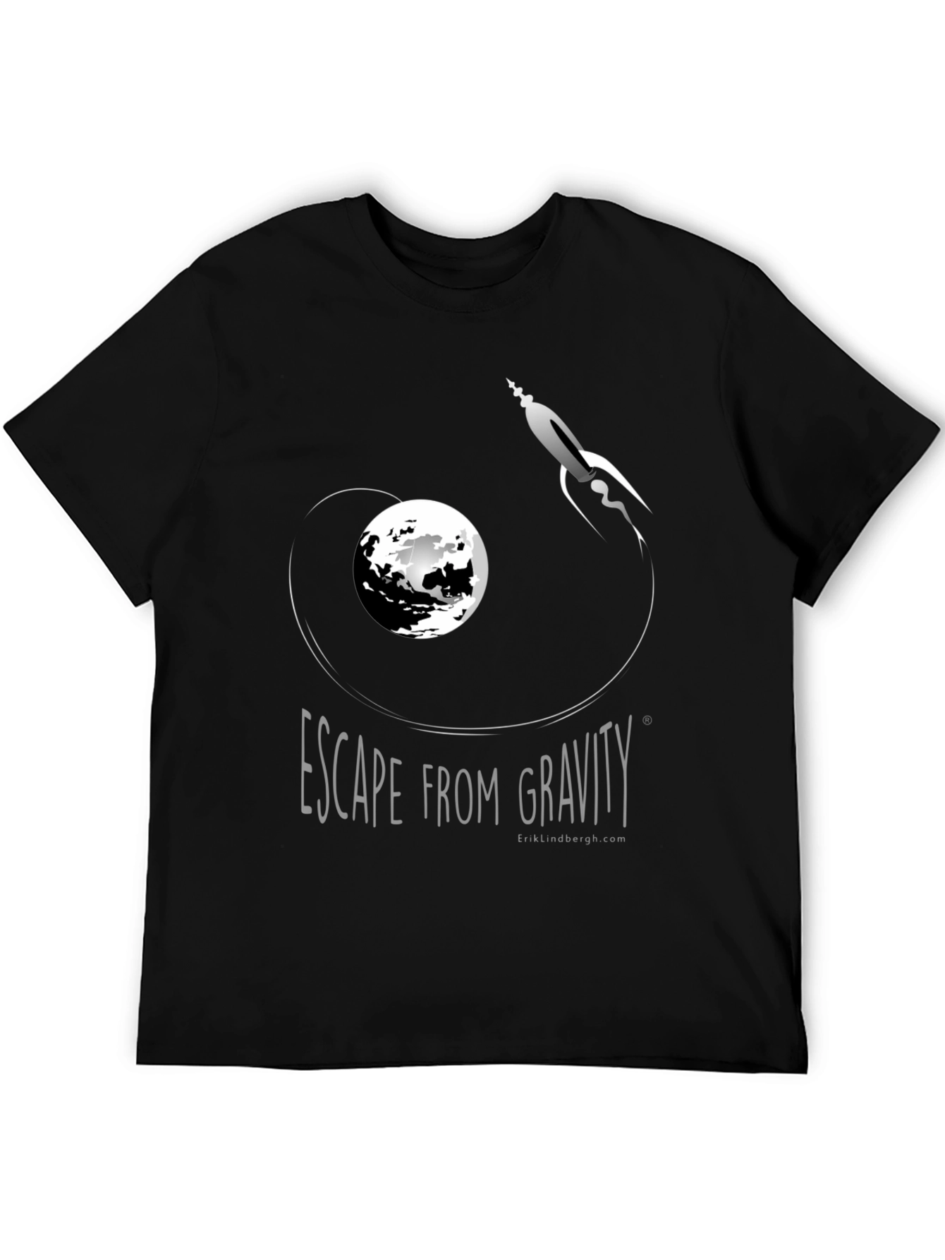 Escape From Gravity Black Graphic Tee