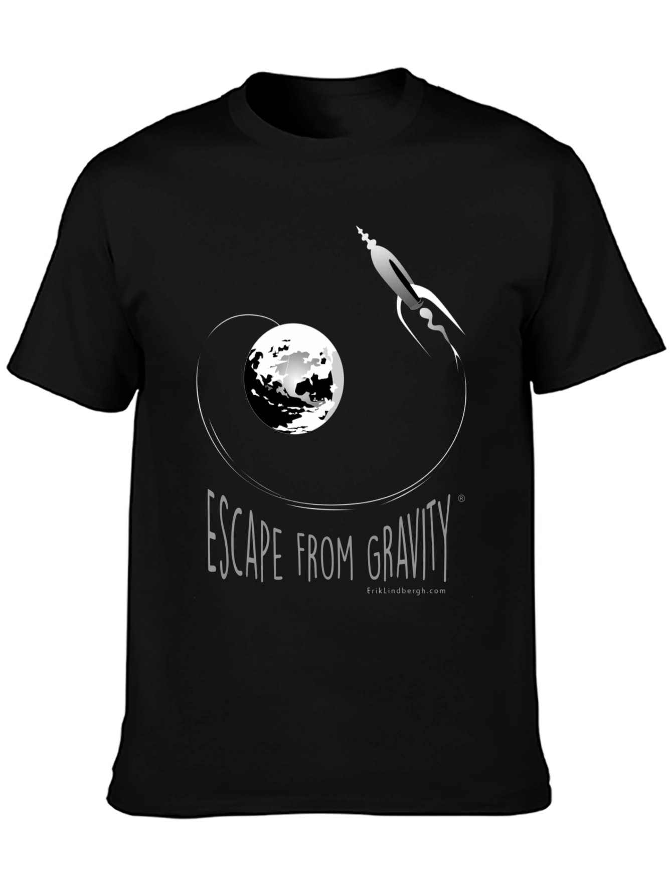 Escape From Gravity Black Graphic Tee