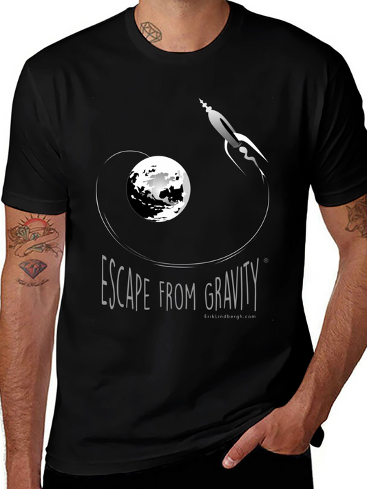 Escape From Gravity Black Graphic Tee