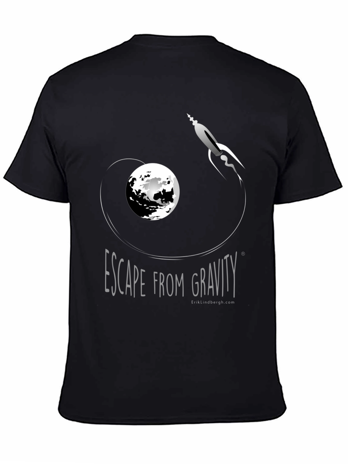 Escape From Gravity Black Graphic Tee