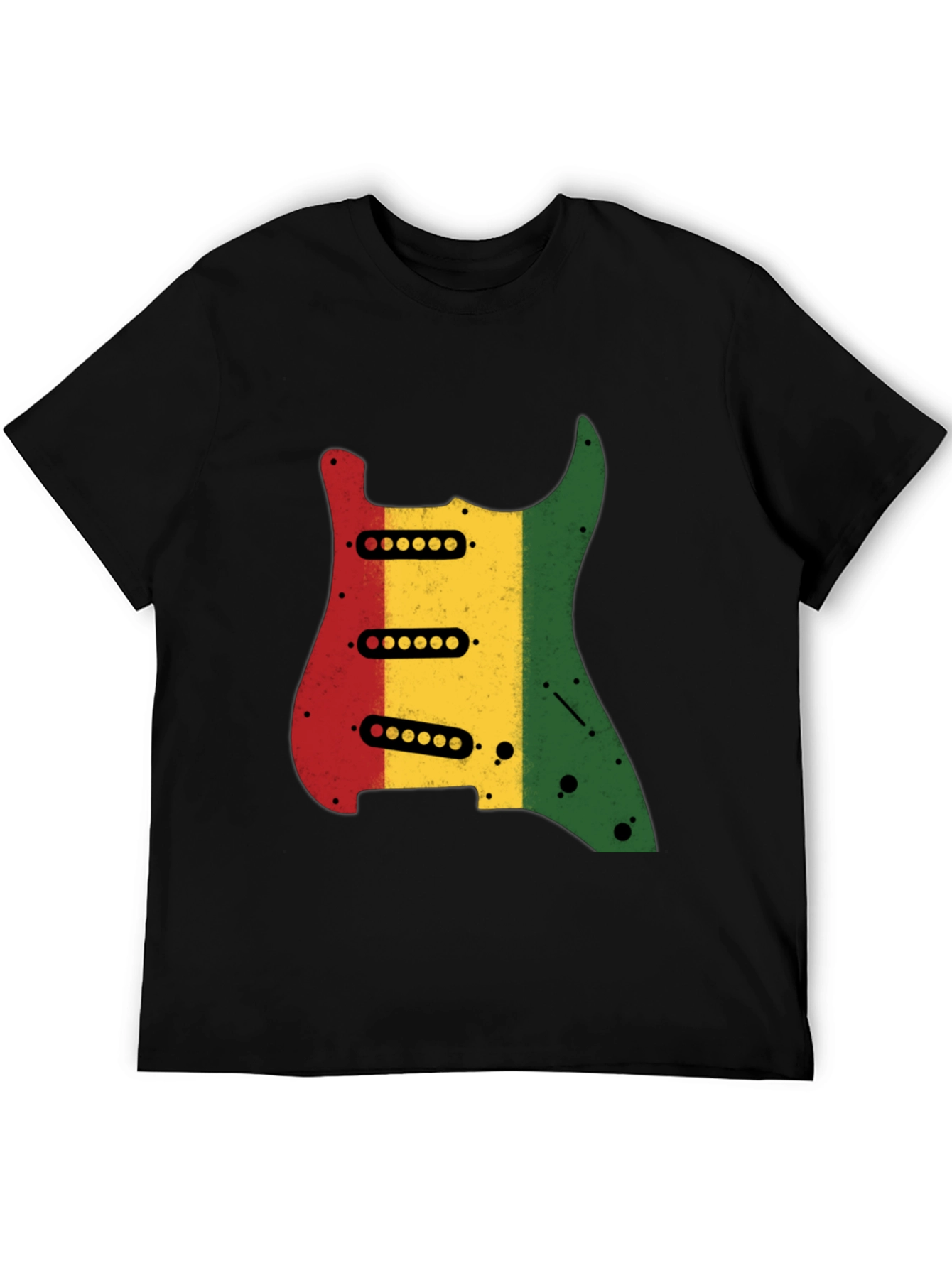 Rasta Guitar Graphic Tee - Cool Music Lover T-Shirt