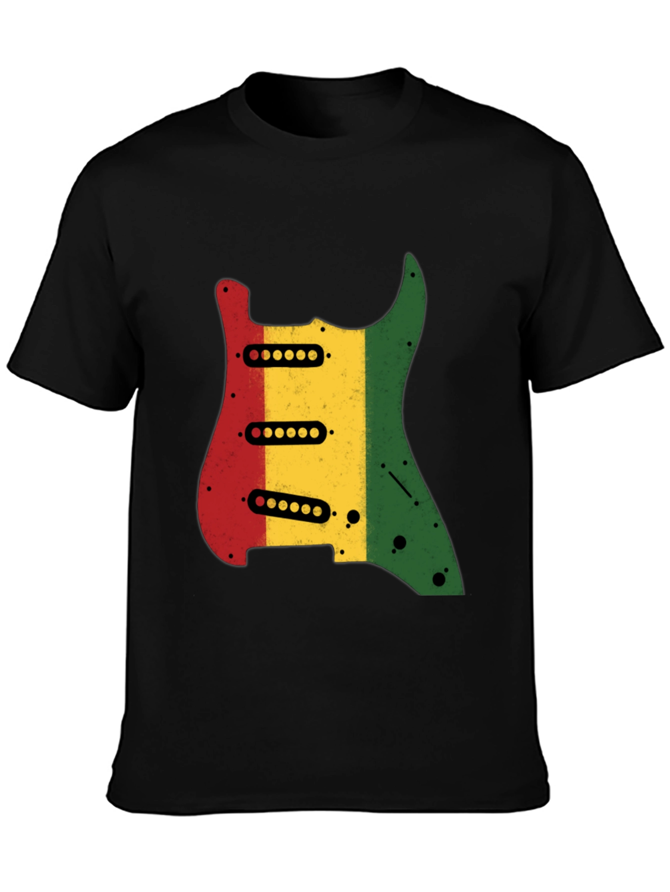 Rasta Guitar Graphic Tee - Cool Music Lover T-Shirt
