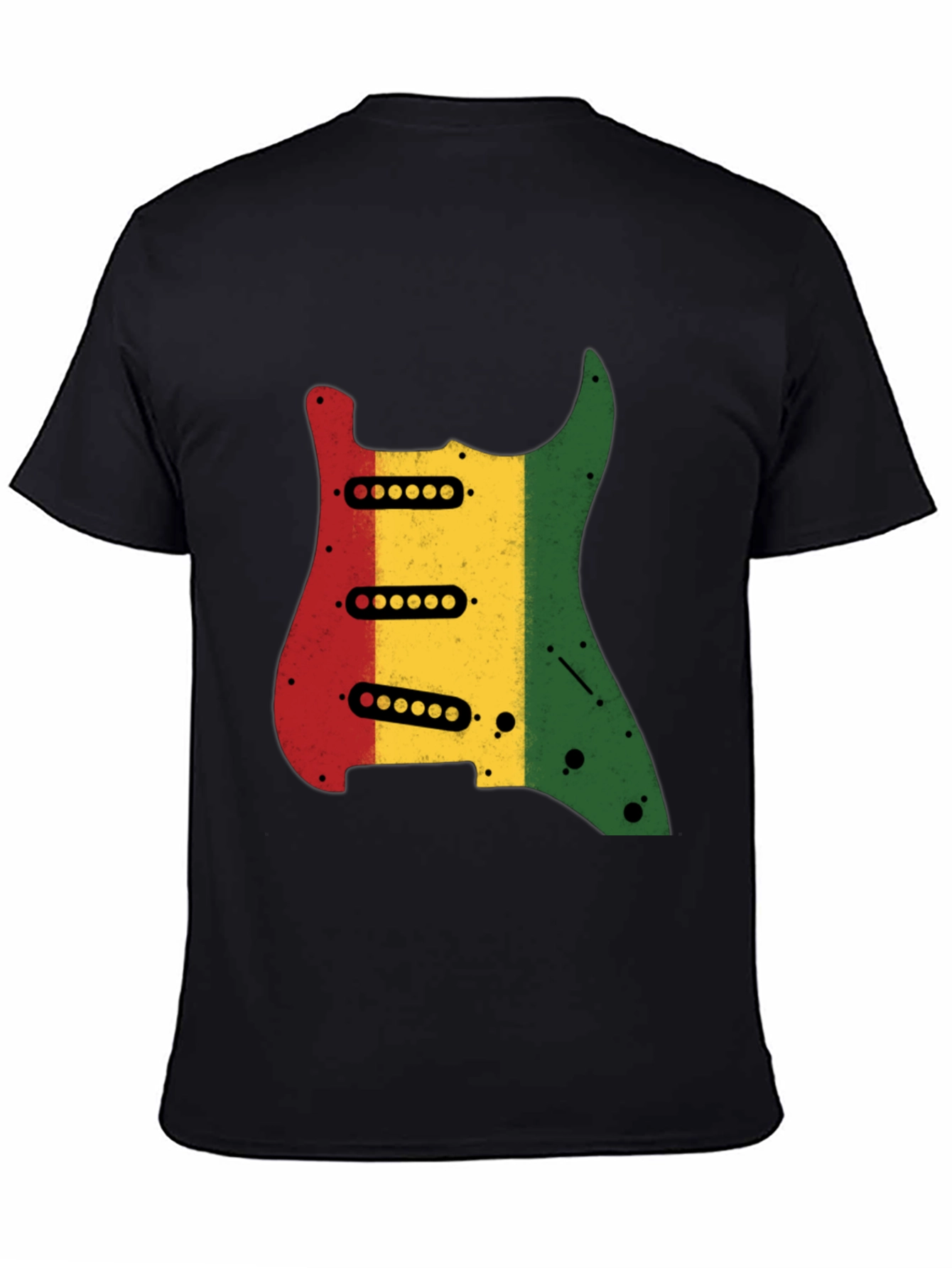 Rasta Guitar Graphic Tee - Cool Music Lover T-Shirt