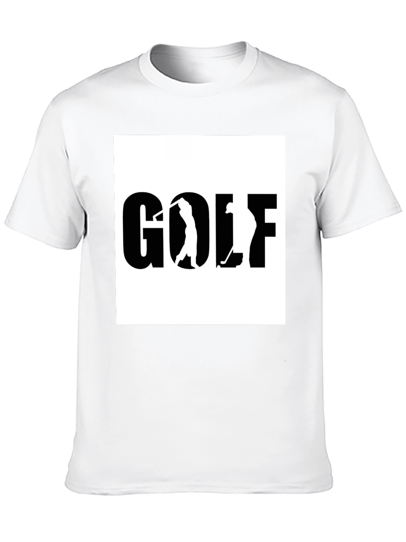 Golf Graphic Tee - Black Cotton T-Shirt