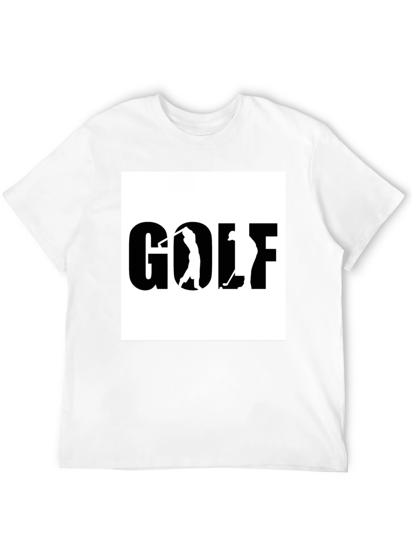 Golf Graphic Tee - Black Cotton T-Shirt