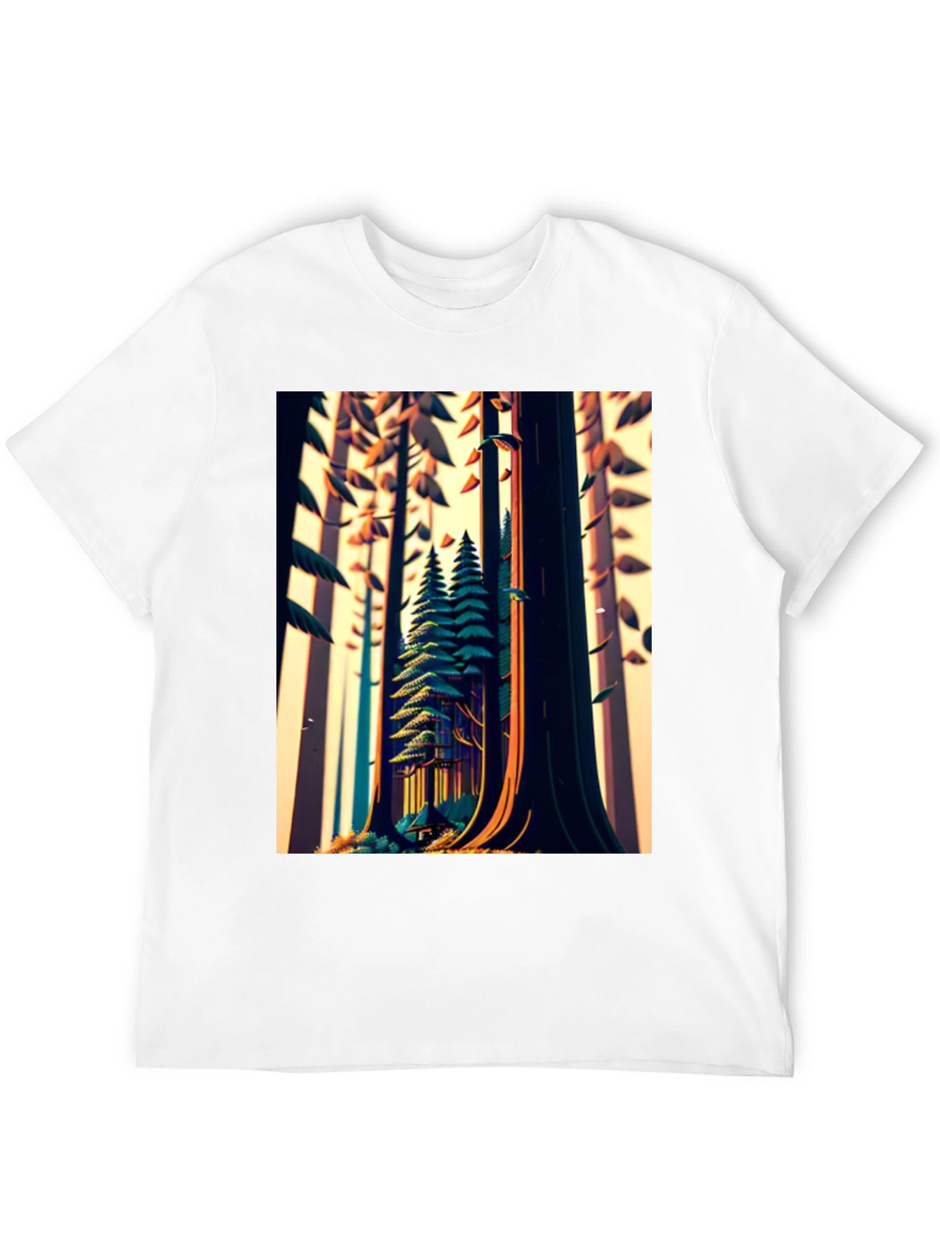 Forest Graphic Tee - Nature Lovers Black T-Shirt
